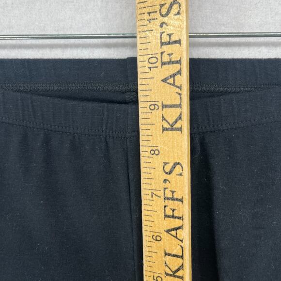 EILEEN FISHER Leggings S Organic Cotton Stretch Jersey Pull On Black USA - Picture 11 of 14